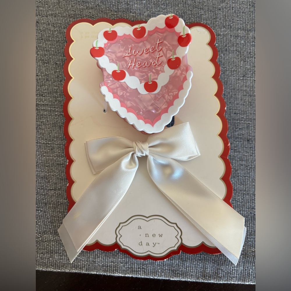 A New Day Sweet Heart Pink and Red Party Hair Clip